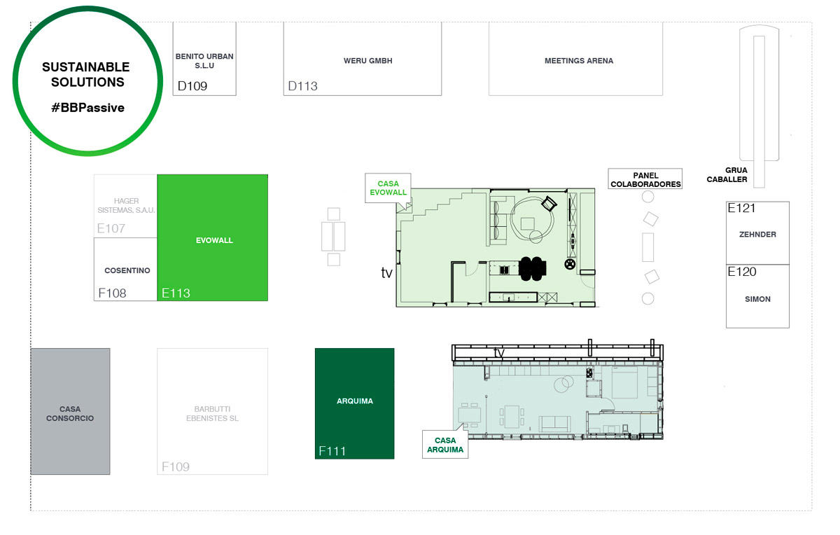plano #BBPassive de la zona Sustainable Solutions en Construmat
