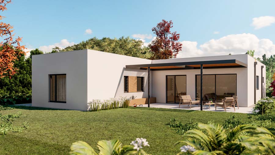 casa pasiva Evowall con energía solar, en Santa Eulàlia de Ronçana